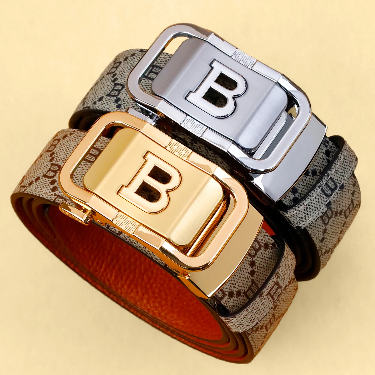 Men's Leather Belt with Automa - đánh giá và giá Leather Works Belt