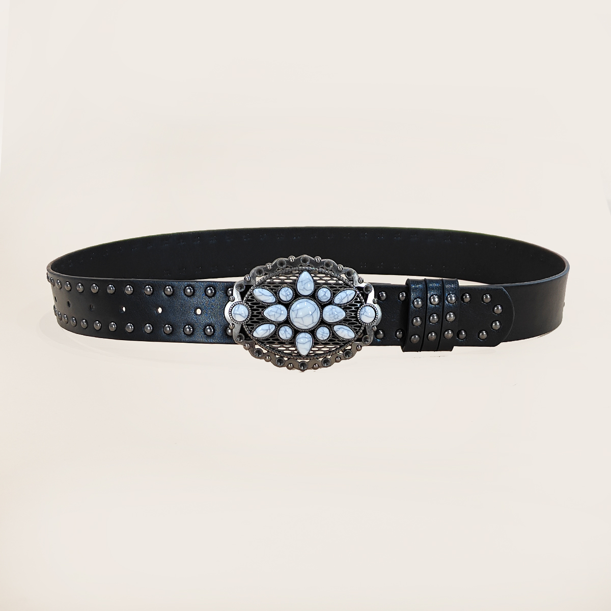 Men and women's casual Punk Ri - đánh giá và giá Leather Works Belt