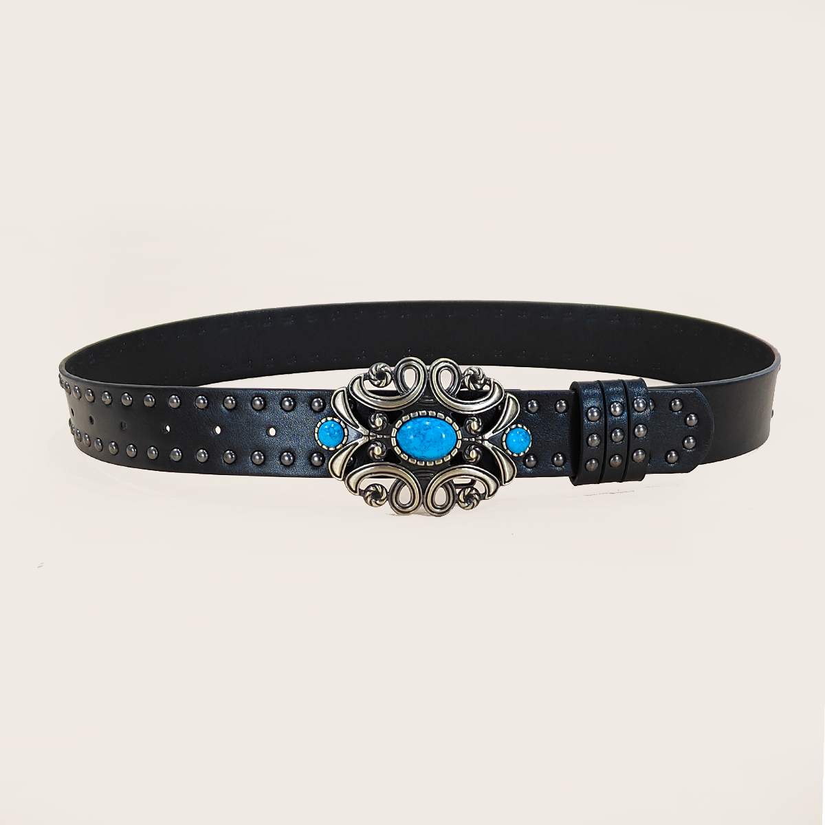 Men and women's casual Punk Ri - đánh giá và giá Leather Works Belt