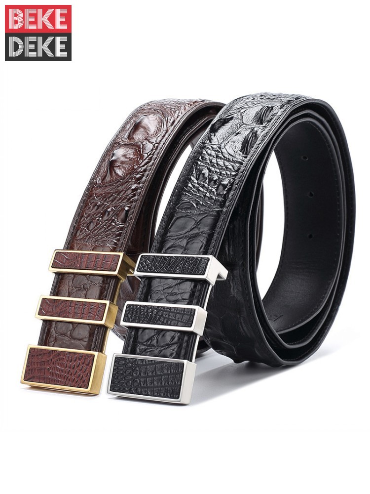 Chất Lượng Cao Nam Cá Sấu Chín - đánh giá và giá Leather Works Belt