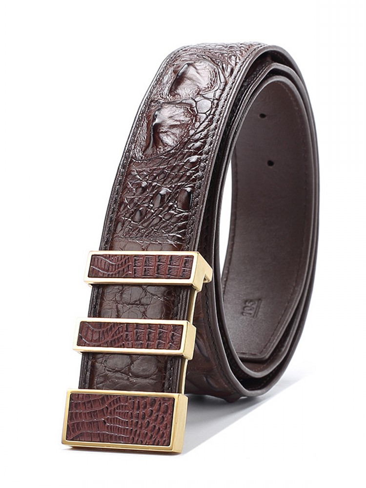 Chất Lượng Cao Nam Cá Sấu Chín - đánh giá và giá Leather Works Belt